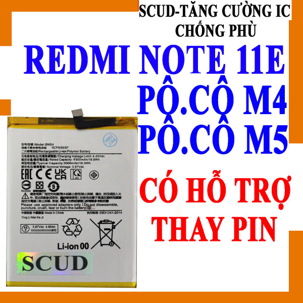 Pin Scud cho Xiaomi Redmi Note 11E, Poco M4, Poco M5 BN5H 5000mAh